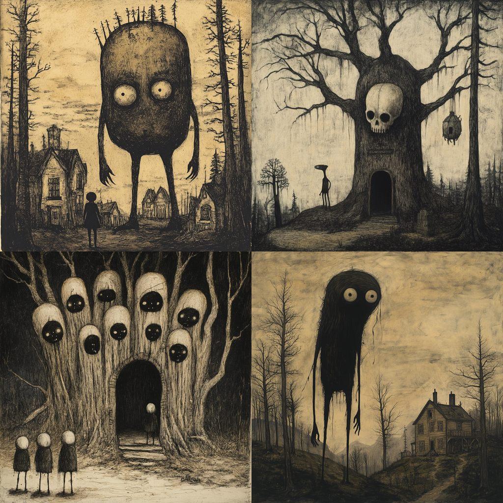 John Kenn Mortensen style, Midjourney V6.1, render 1 of 4