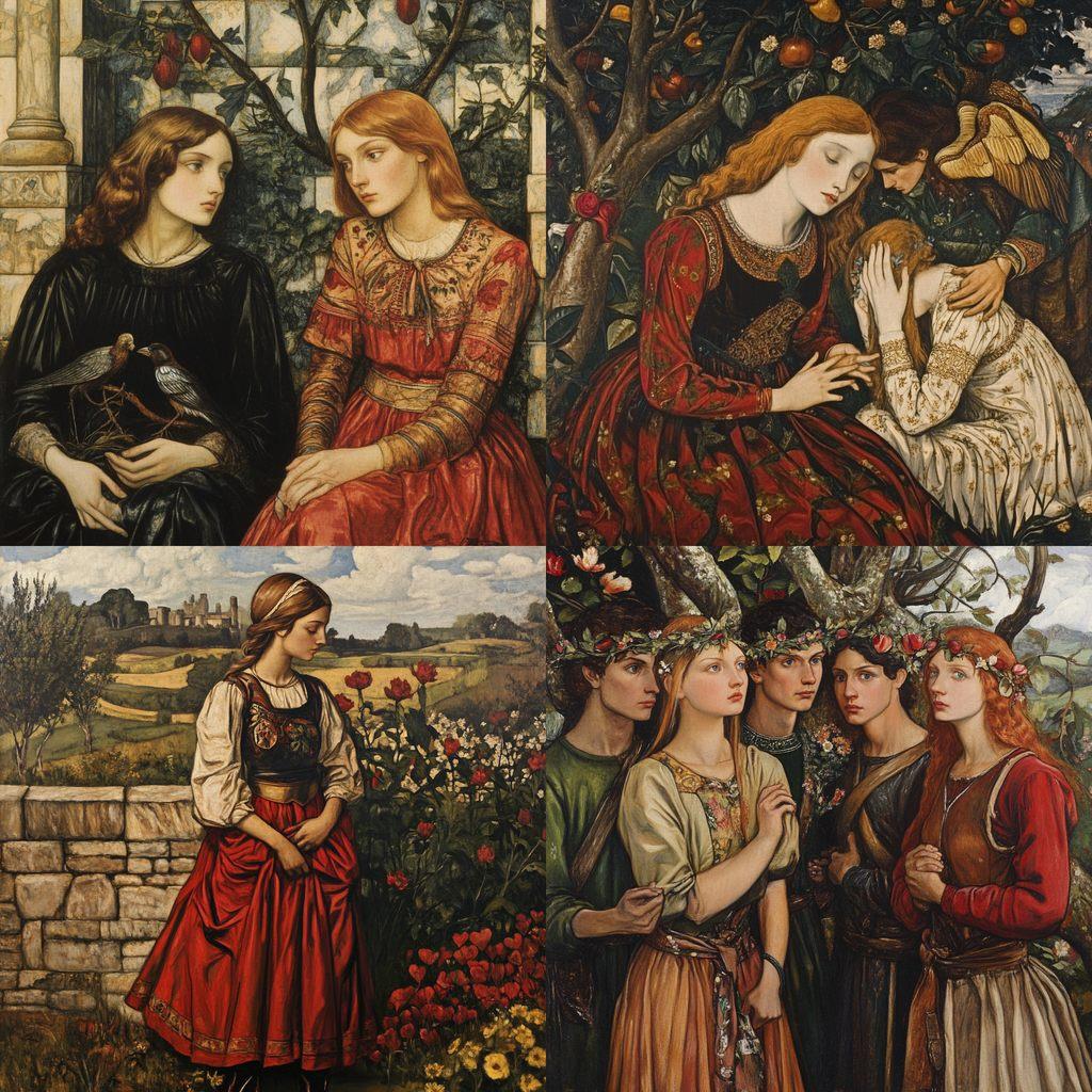 John Roddam Spencer Stanhope style, Midjourney V6.1, render 1 of 4