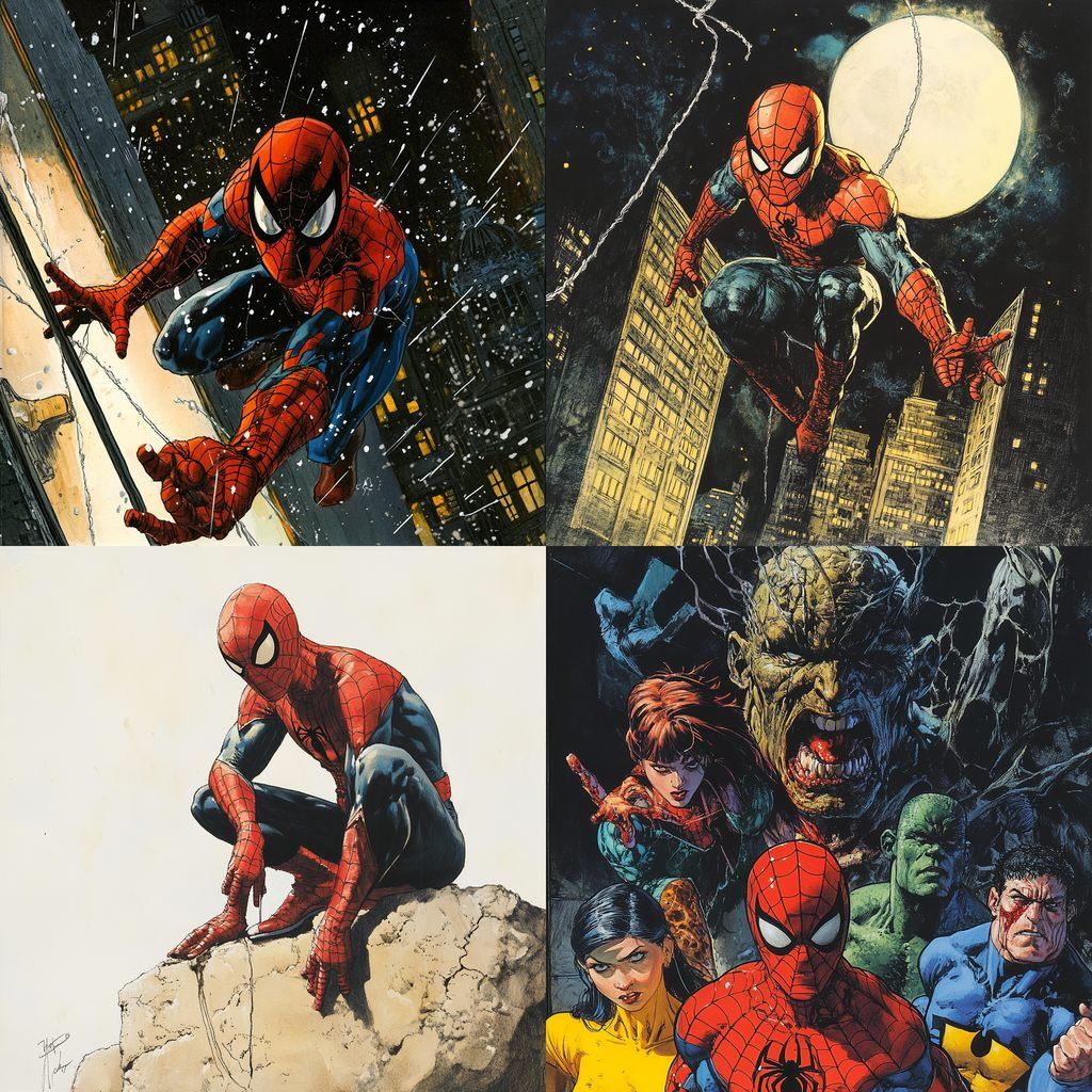John Romita Jr style, Midjourney V6.1, render 1 of 4