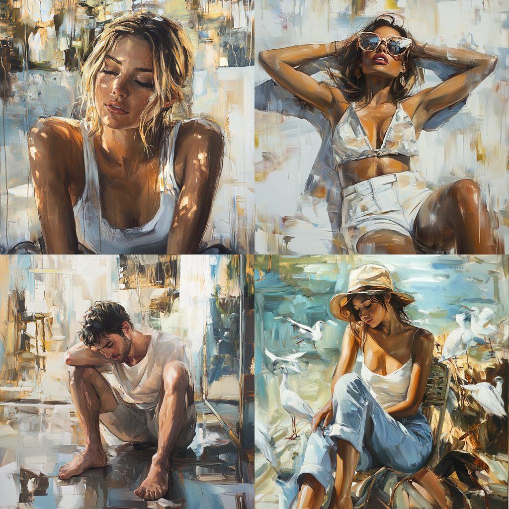 Johnny Morant style, Midjourney V6.1, render 1 of 4