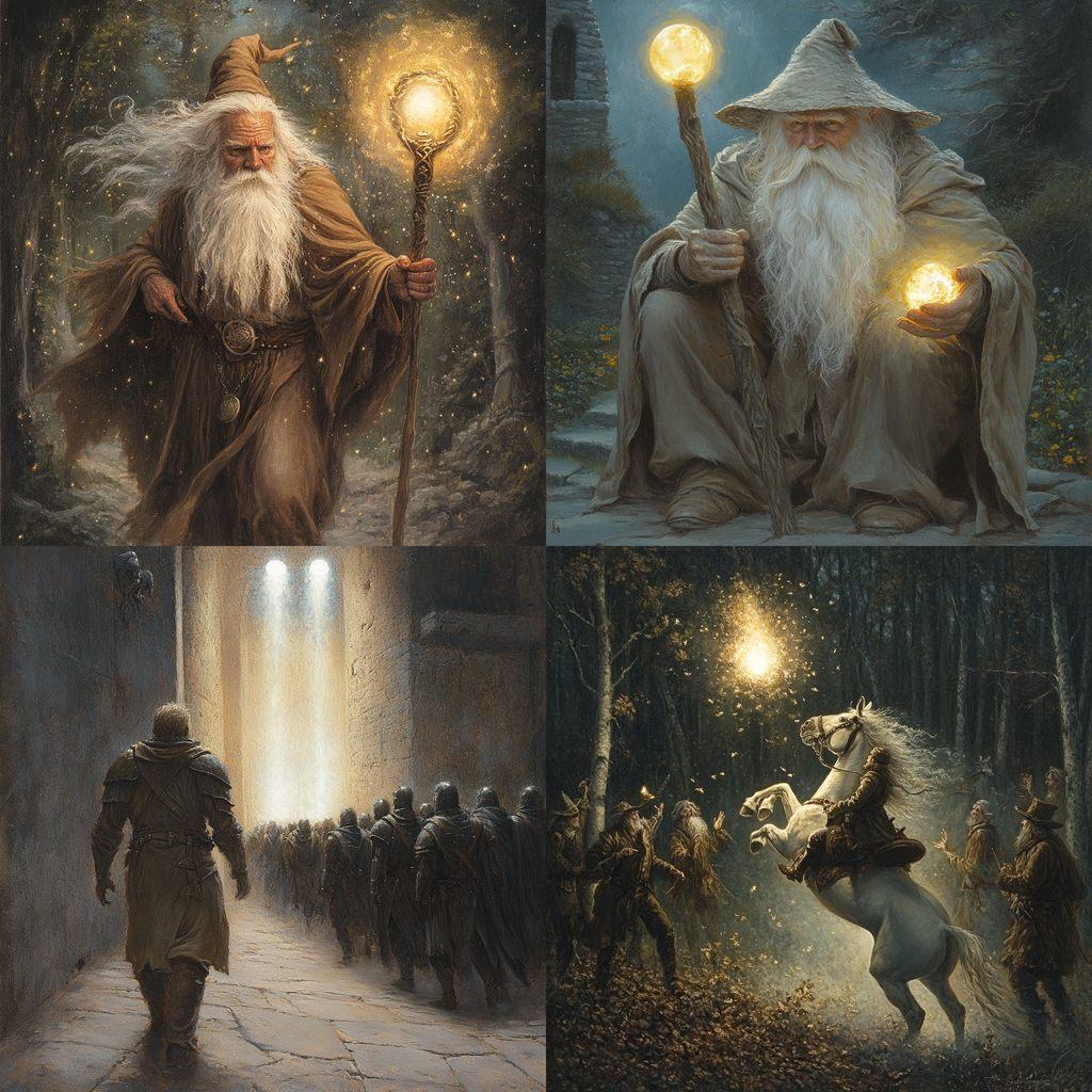 Jon McNaughton style, Midjourney V6.1, render 1 of 4