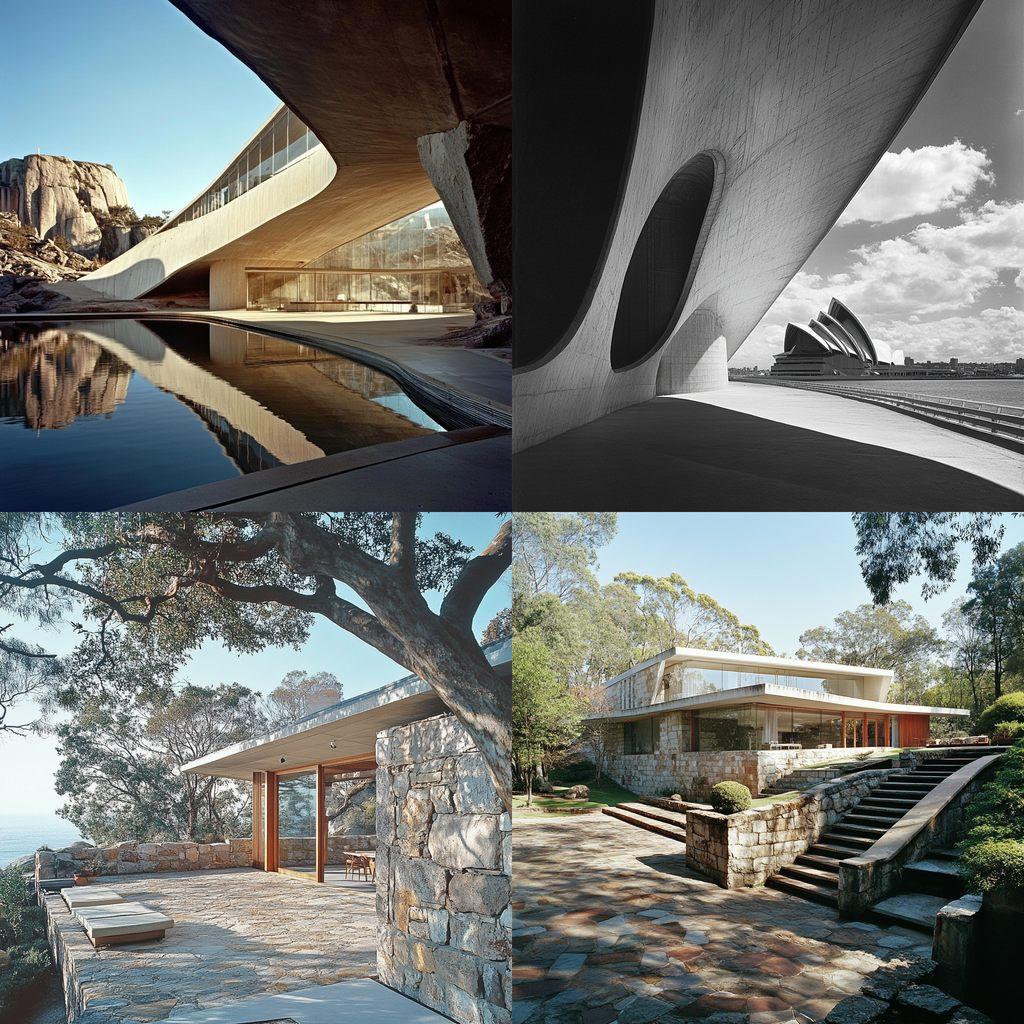 Jorn Utzon style, Midjourney V6.1, render 1 of 4