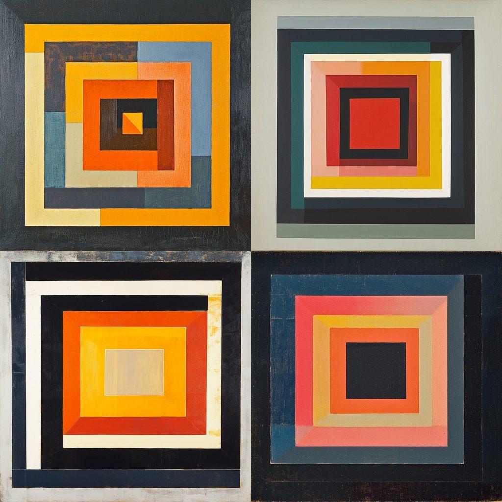 Josef Albers style, Midjourney V6.1, render 1 of 4