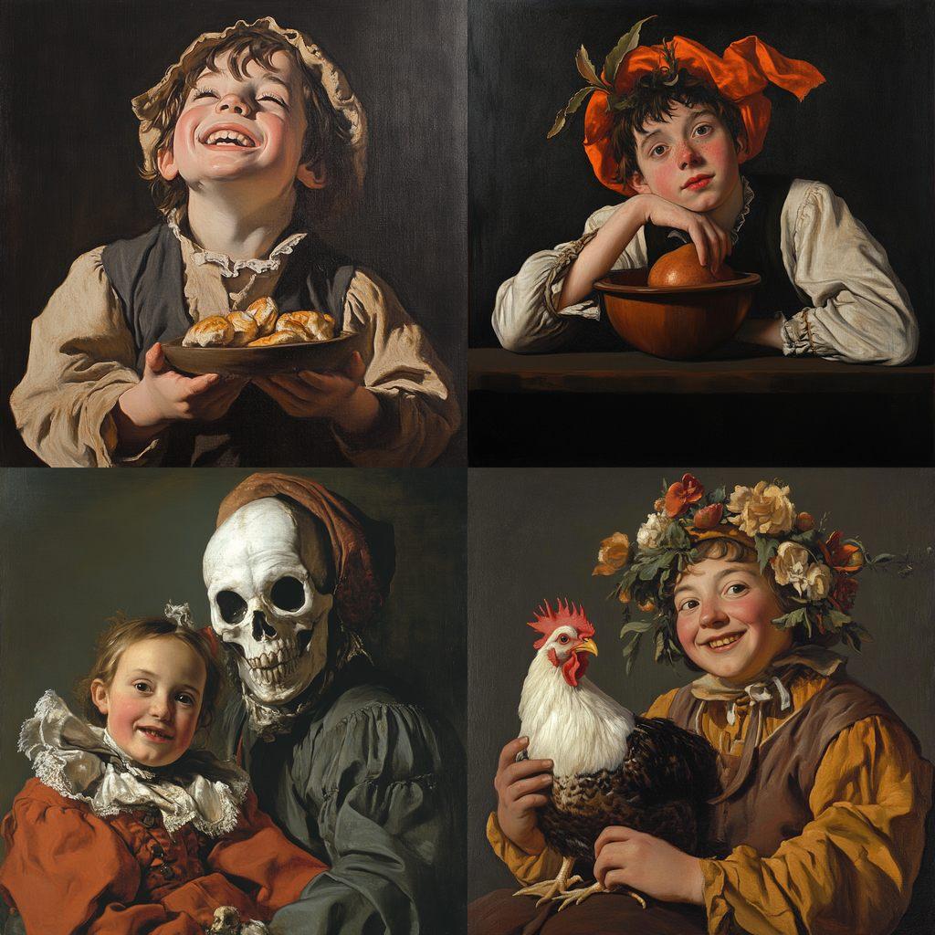 Judith Leyster style, Midjourney V6.1, render 1 of 4