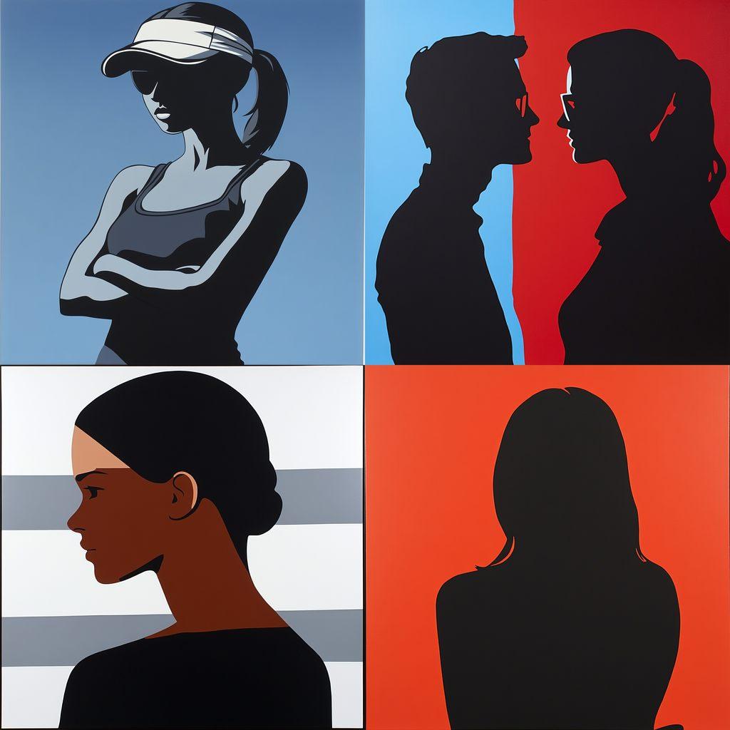 Julian Opie style, Midjourney V6.1, render 1 of 4