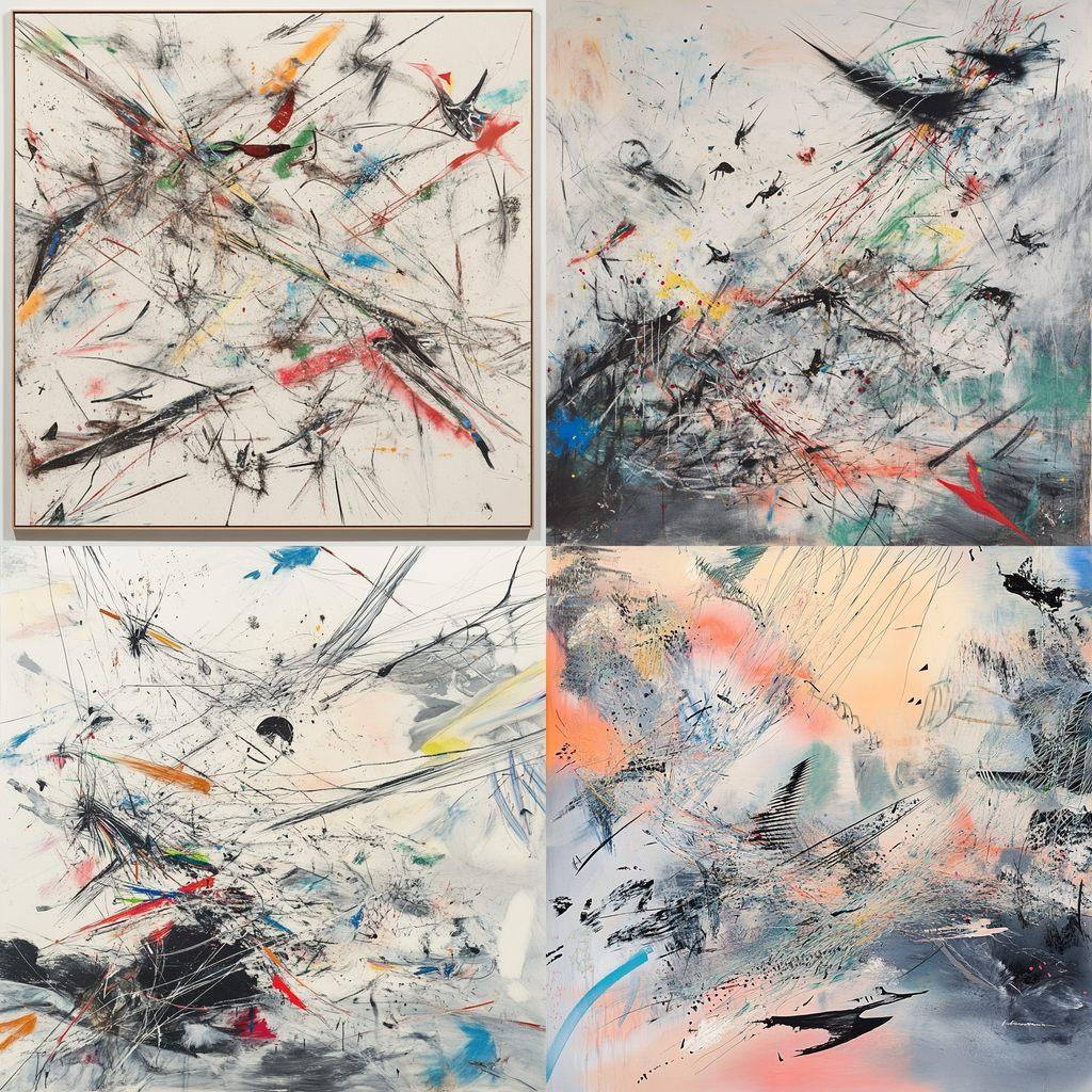 Julie Mehretu style, Midjourney V6.1, render 1 of 4
