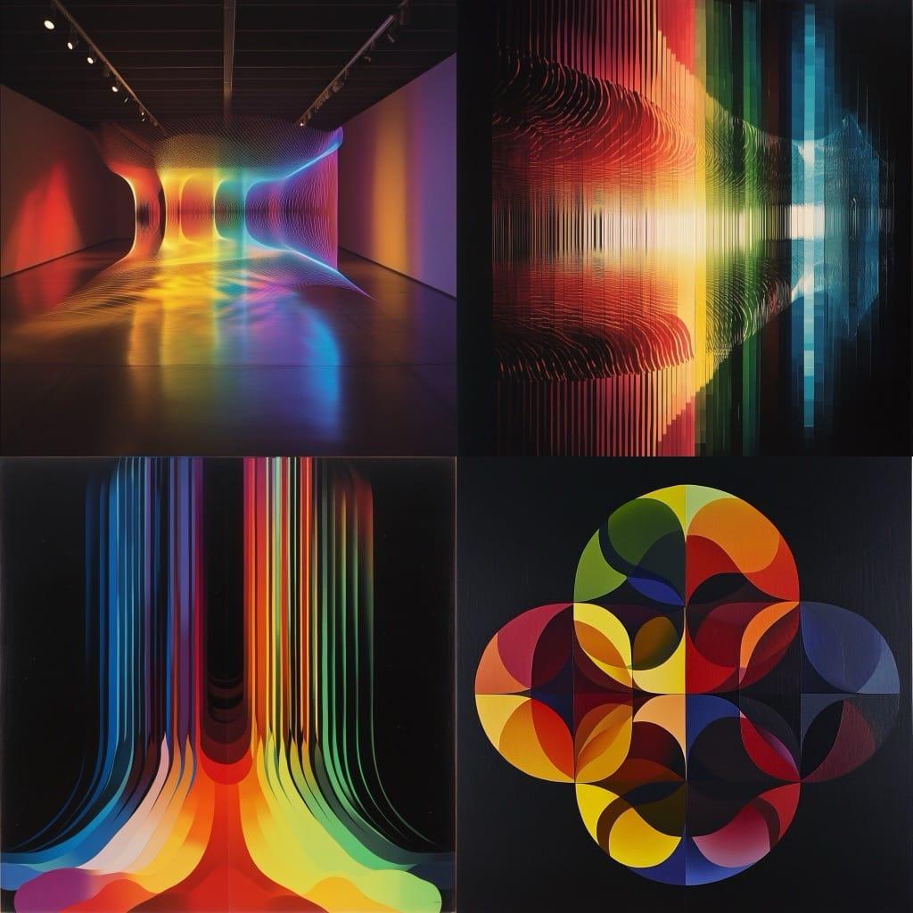Julio Le Parc style, Midjourney V6.1, render 1 of 4