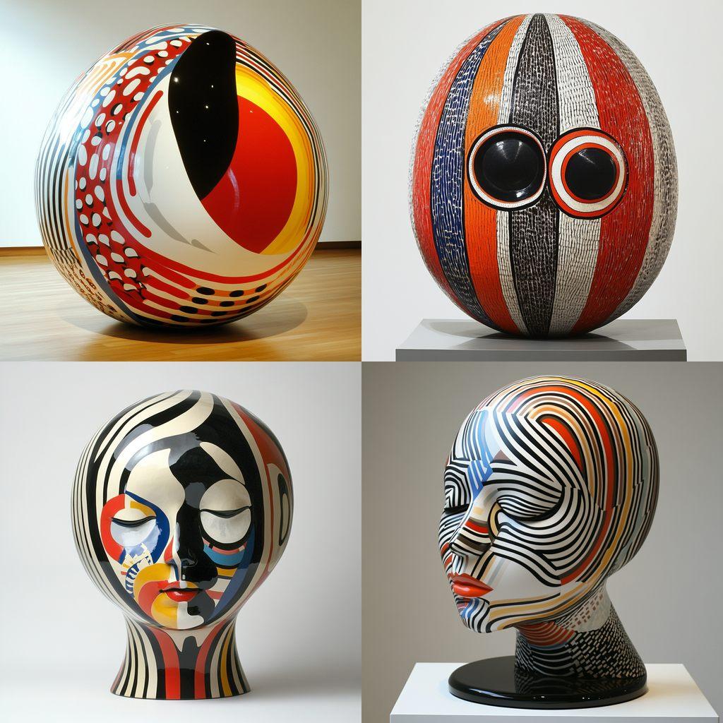 Jun Kaneko style, Midjourney V6.1, render 1 of 4