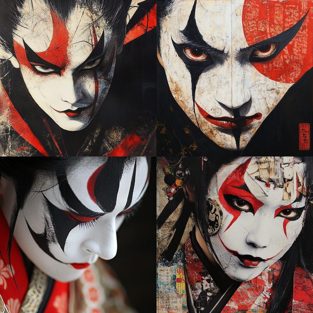 Kabuki style, Midjourney V6.1, render 1 of 4