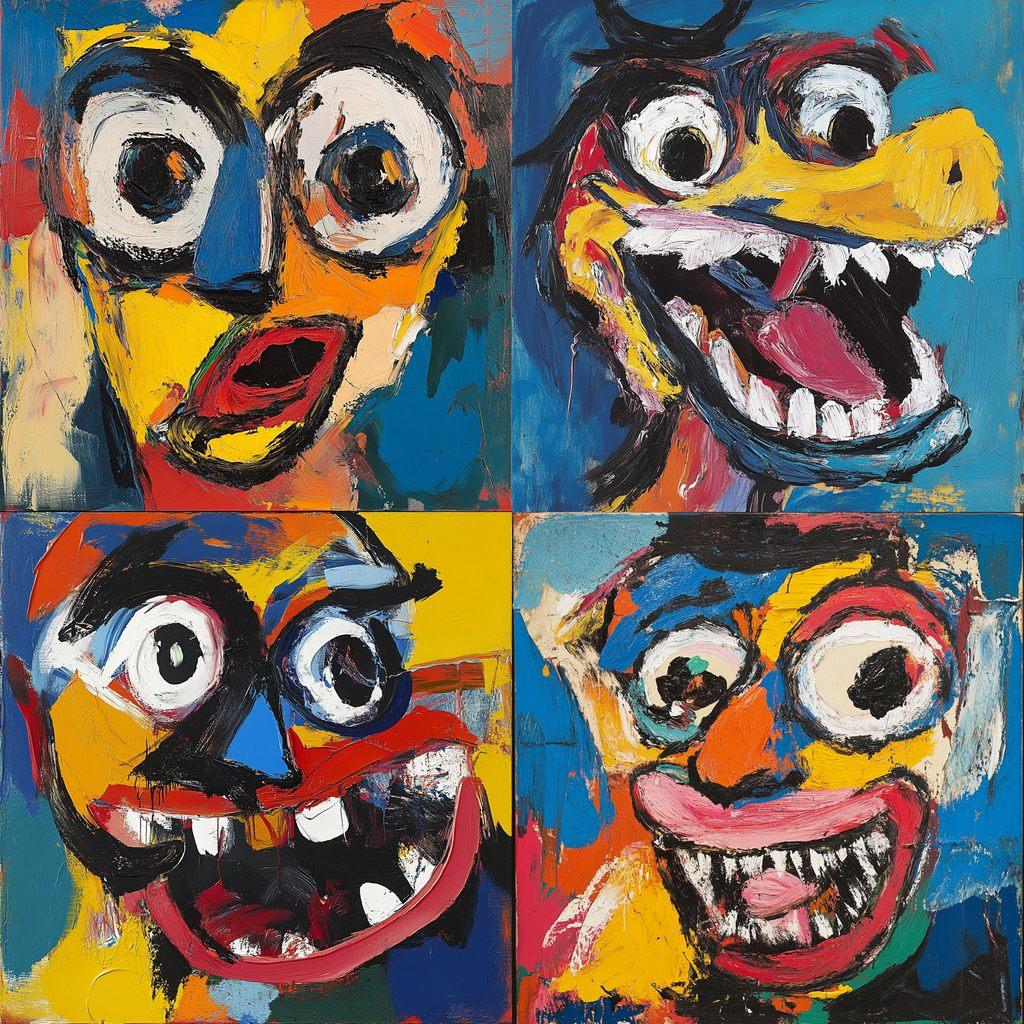 Karel Appel style, Midjourney V6.1, render 1 of 4