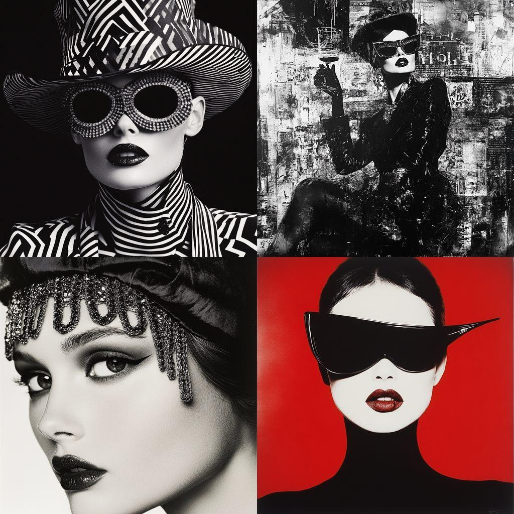 Karl Lagerfeld style, Midjourney V6.1, render 1 of 4