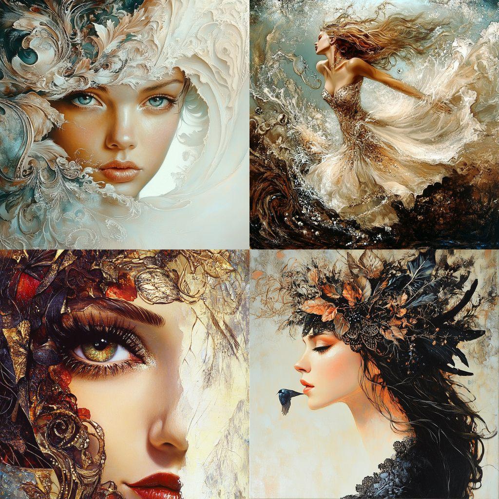 Karol Bak style, Midjourney V6.1, render 1 of 4