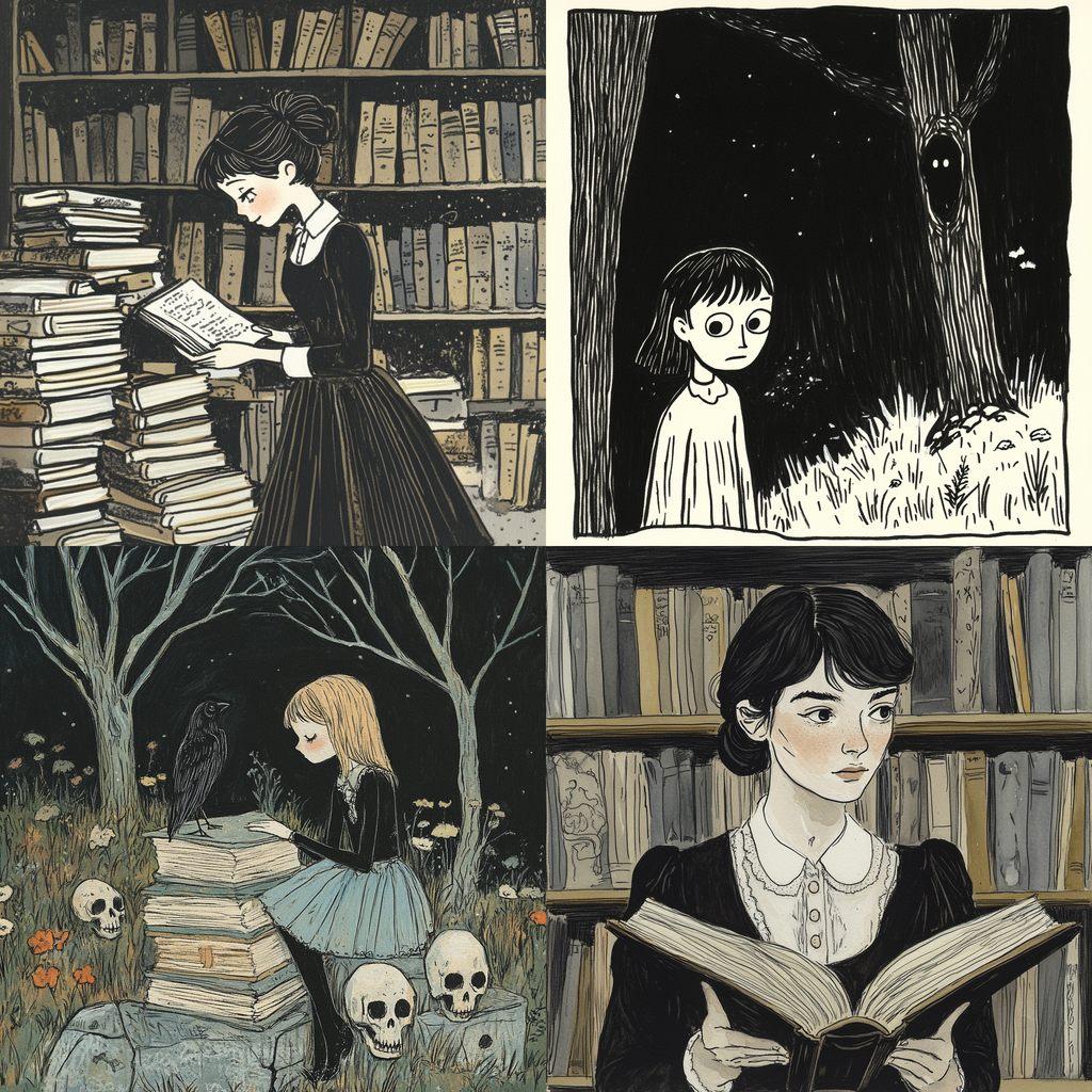 Kate Beaton style, Midjourney V6.1, render 1 of 4