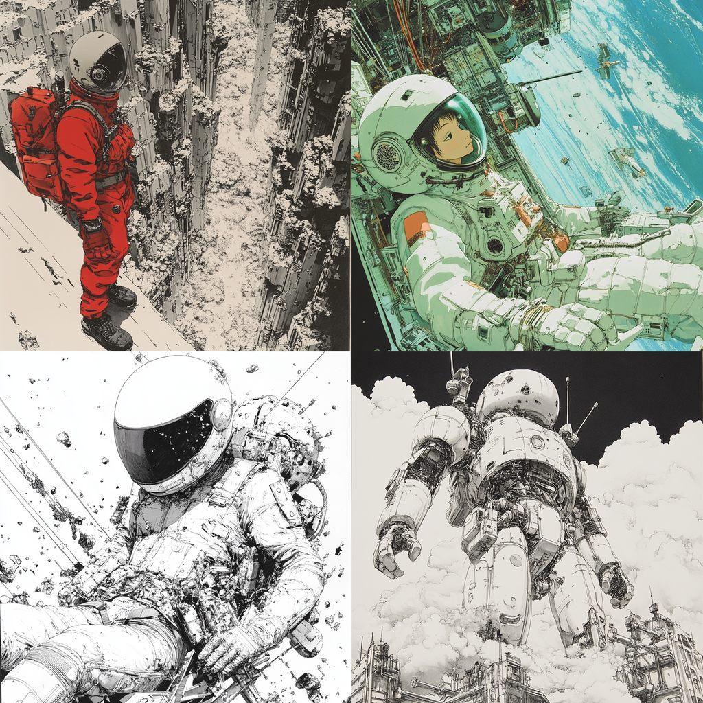 Katsuhiro Otomo style, Midjourney V6.1, render 1 of 4