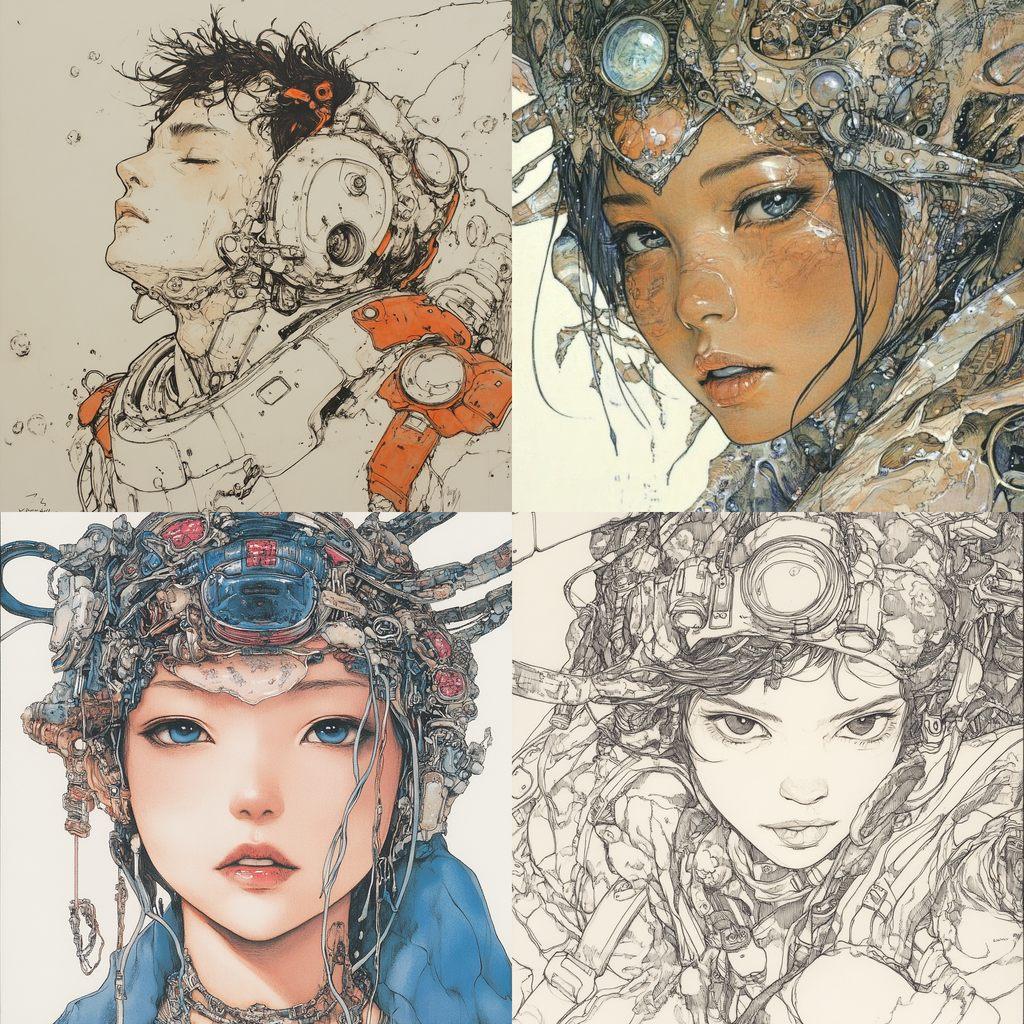 Katsuya Terada style, Midjourney V6.1, render 1 of 4