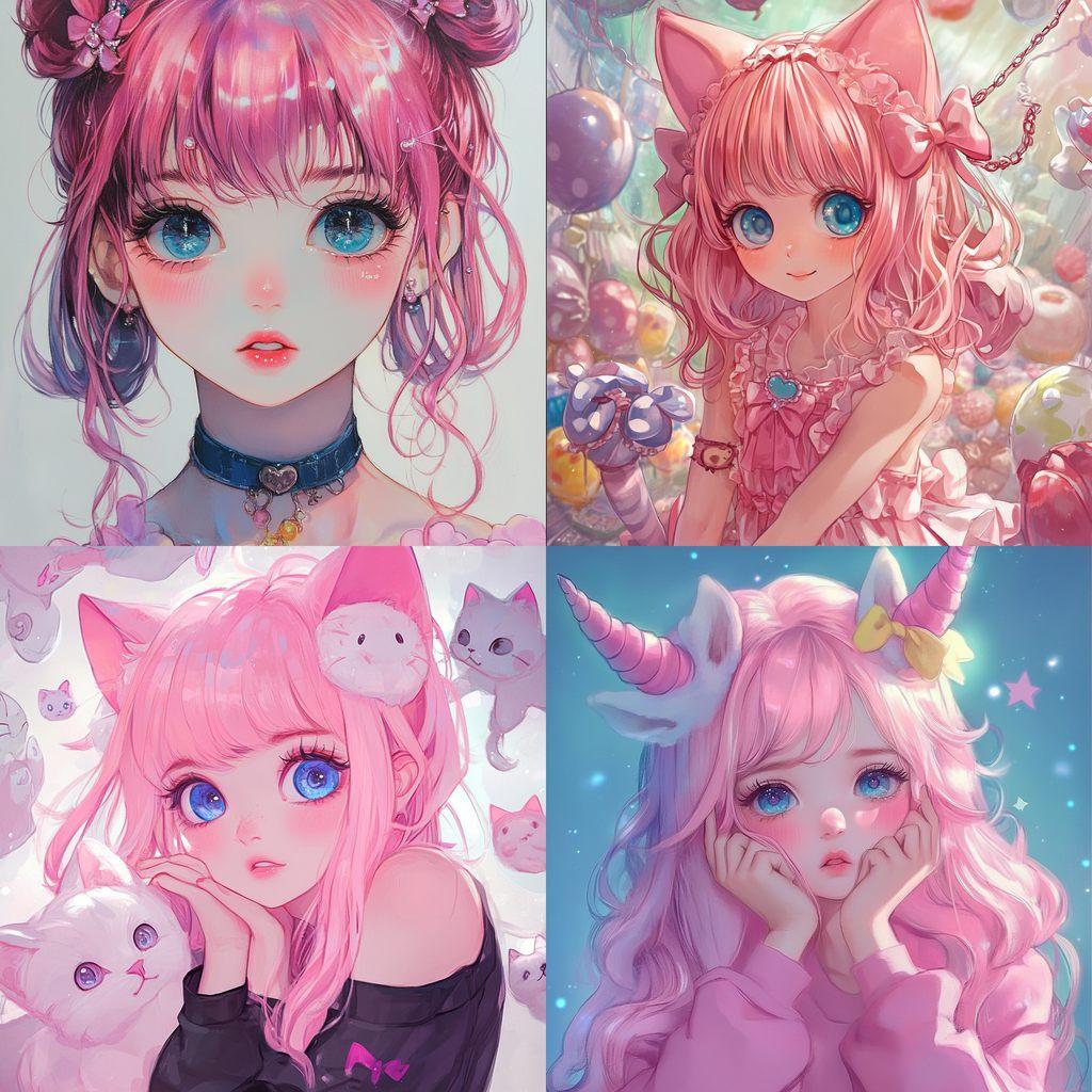 Kawaii anime style style, Midjourney V6.1, render 1 of 4