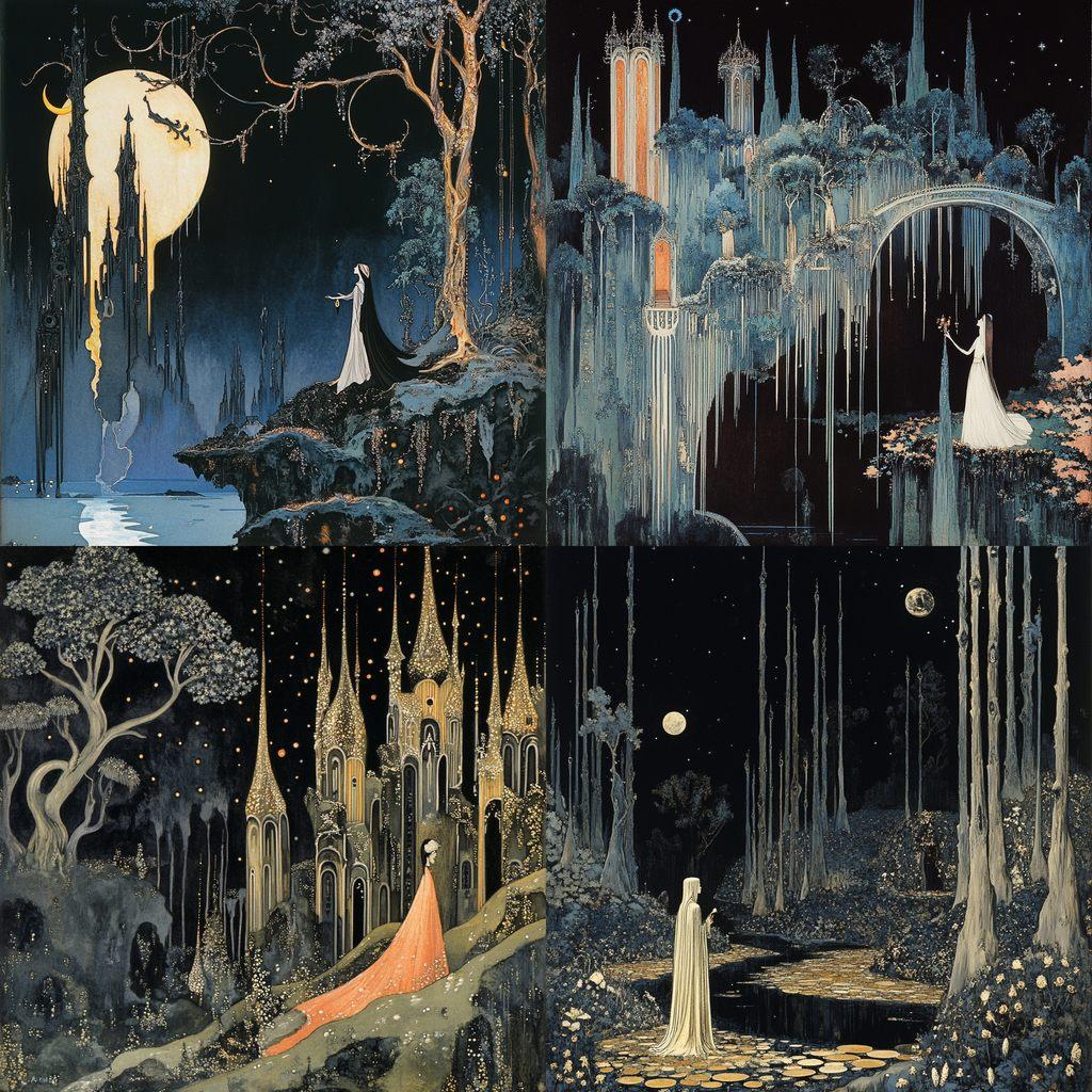 Kay Nielsen style, Midjourney V6.1, render 1 of 4