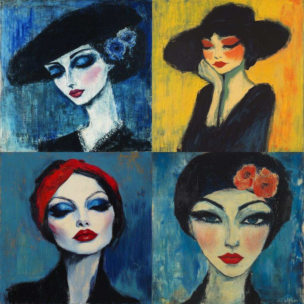 Kees van Dongen style, Midjourney V6.1, render 1 of 4