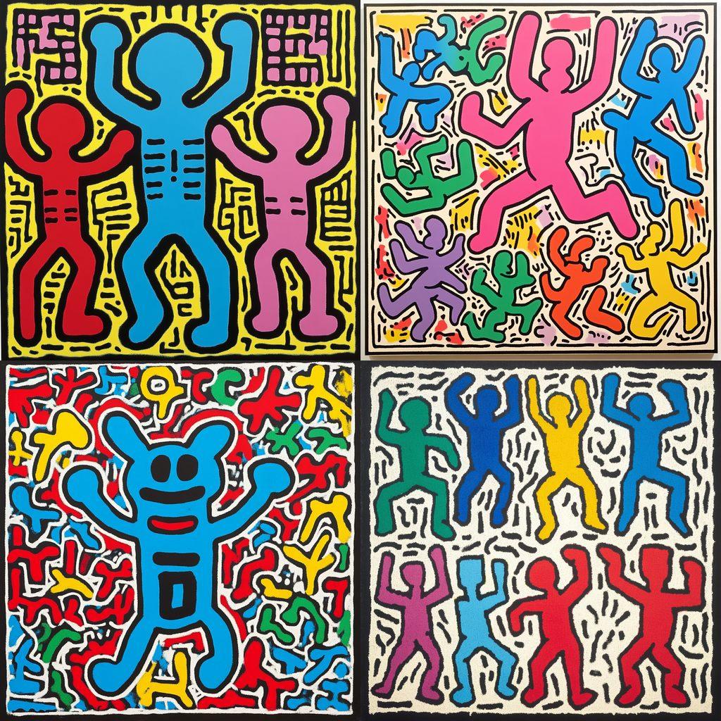 Keith Haring style, Midjourney V6.1, render 1 of 4
