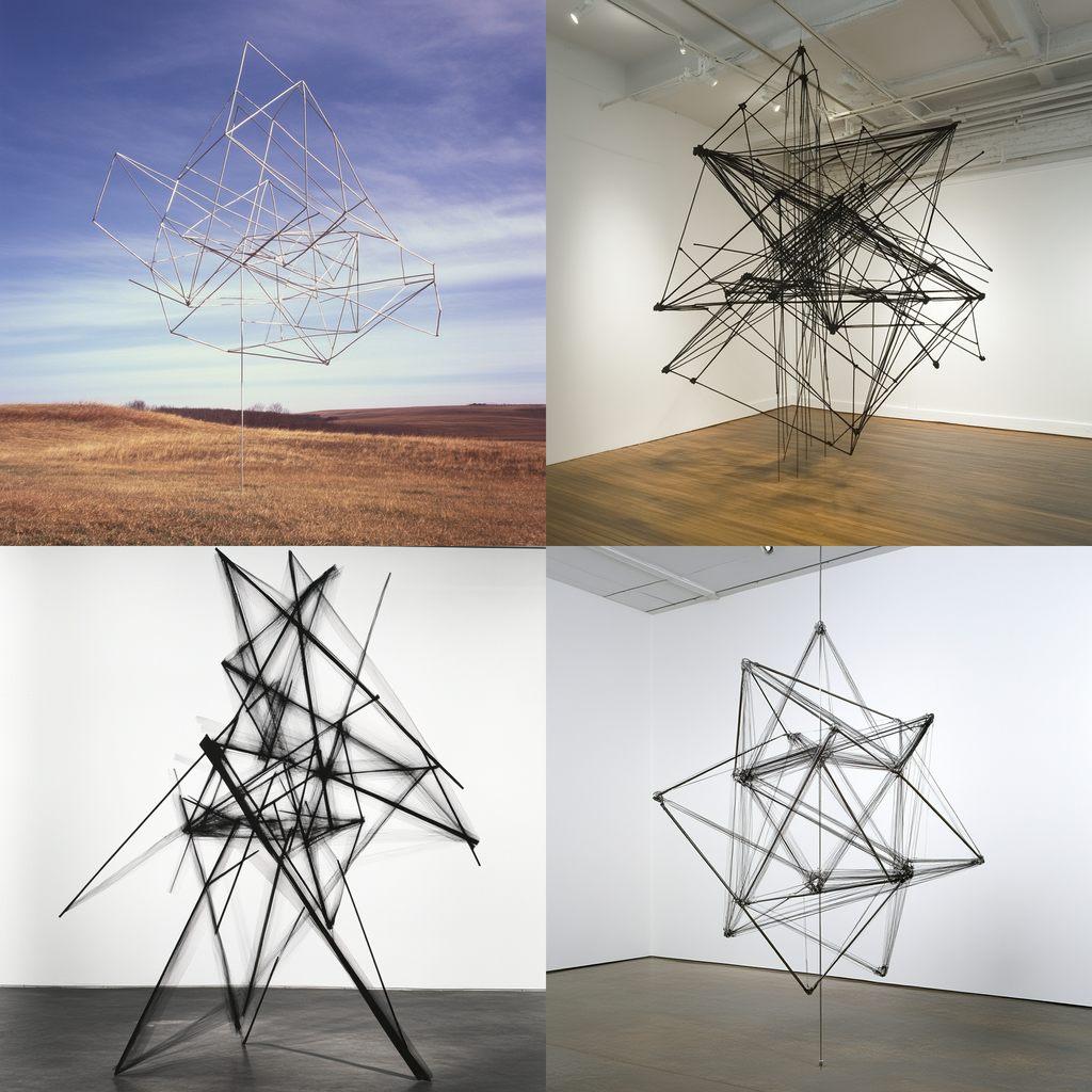 Kenneth Snelson style, Midjourney V6.1, render 1 of 4