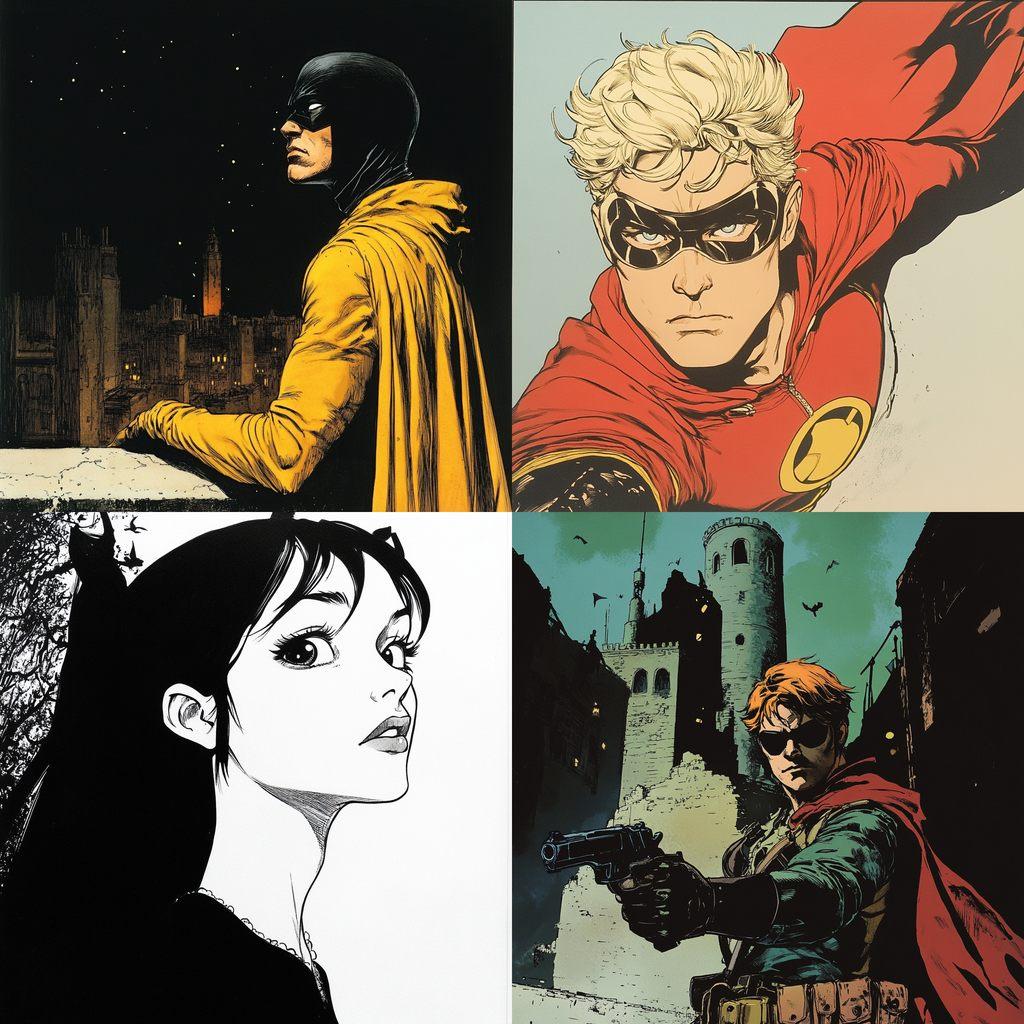 Kevin Nowlan style, Midjourney V6.1, render 1 of 4