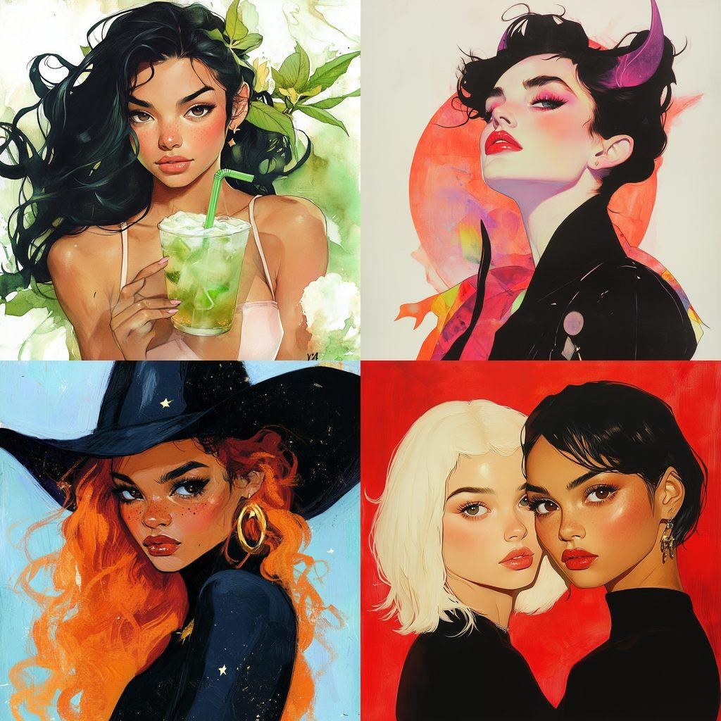 Kevin Wada style, Midjourney V6.1, render 1 of 4