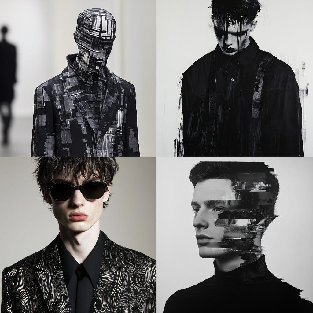 Kris Van Assche style, Midjourney V6.1, render 1 of 4