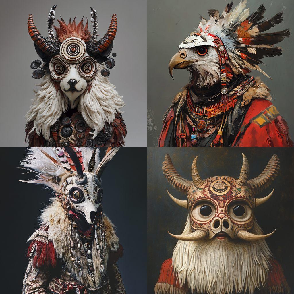 Kukeri style, Midjourney V6.1, render 1 of 4