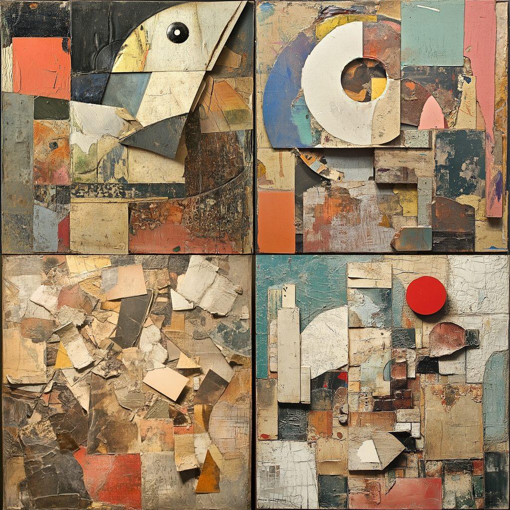 Kurt Schwitters style, Midjourney V6.1, render 1 of 4