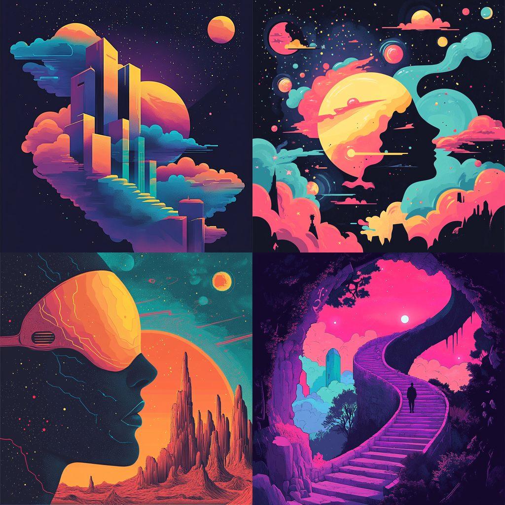 Kurzgesagt style, Midjourney V6.1, render 1 of 4