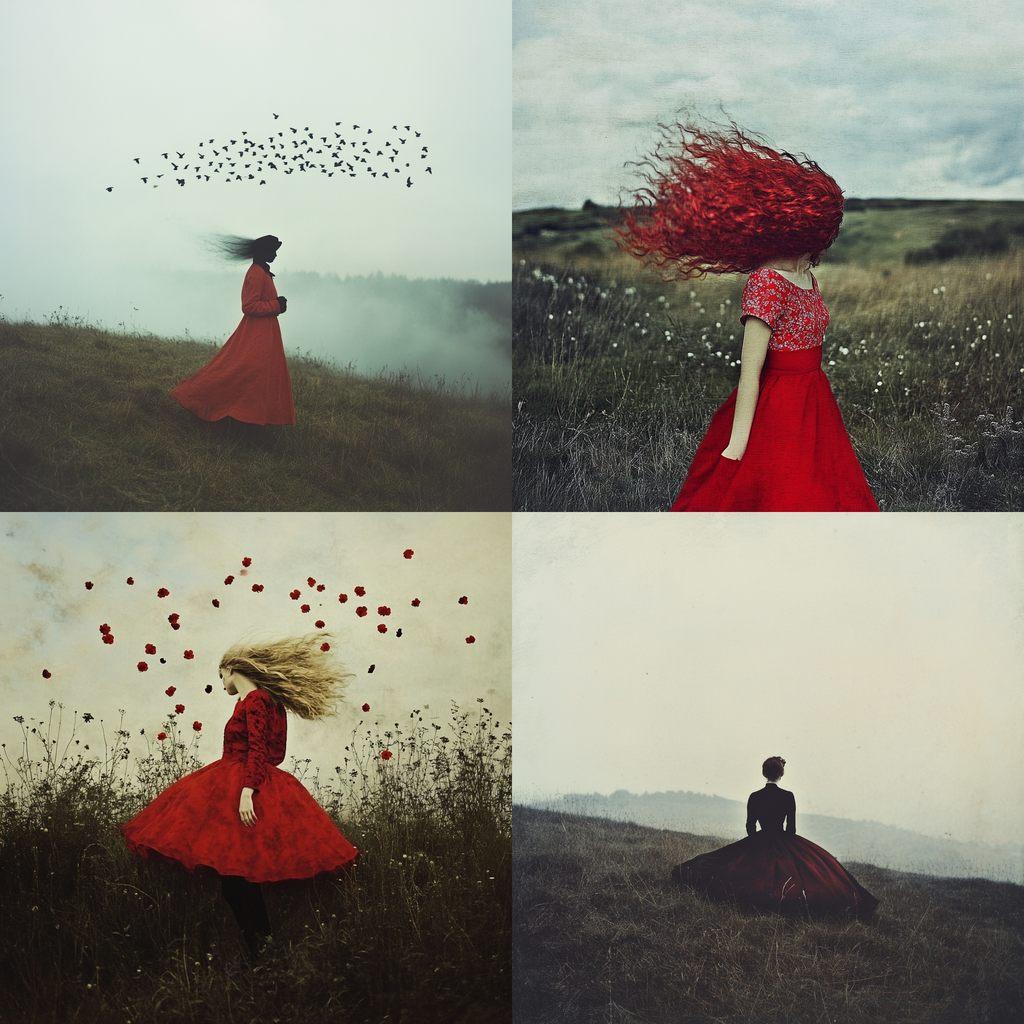 Kylli Sparre style, Midjourney V6.1, render 1 of 4