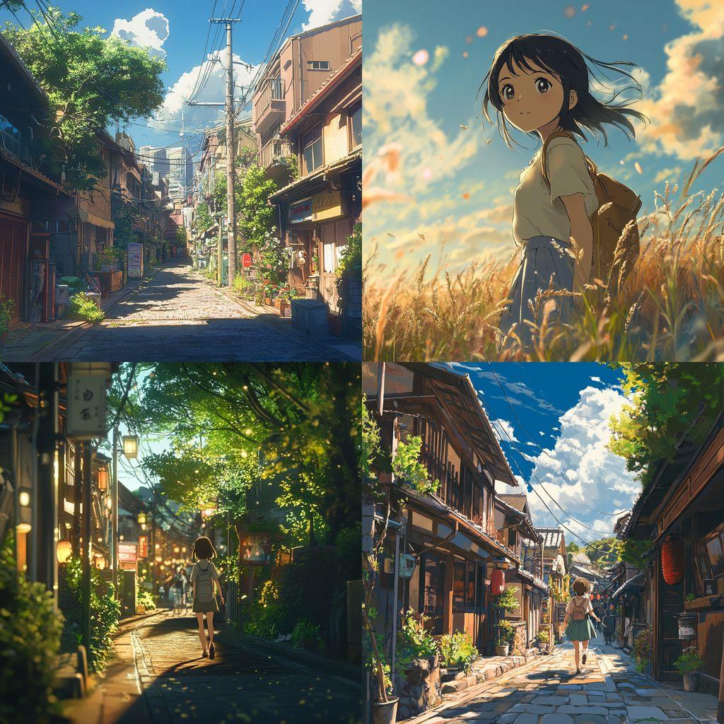 Kyoto Animation studio style, Midjourney V6.1, render 1 of 4