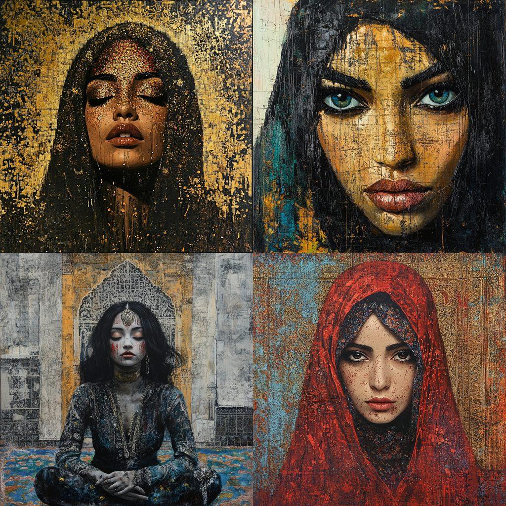 Lalla Essaydi style, Midjourney V6.1, render 1 of 4