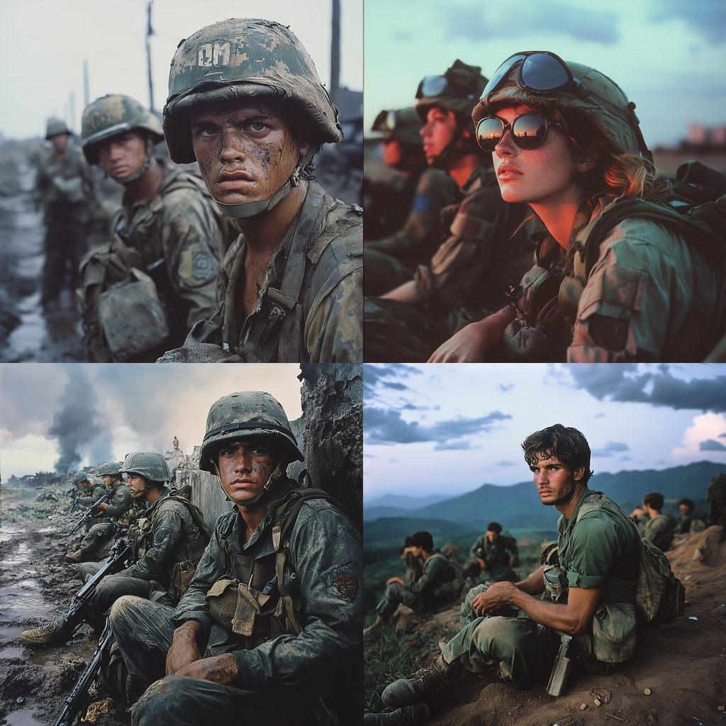 Larry Burrows style, Midjourney V6.1, render 1 of 4
