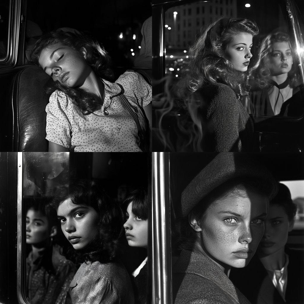 Larry Fink style, Midjourney V6.1, render 1 of 4