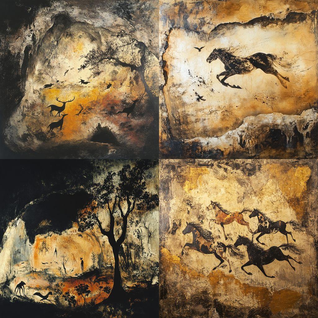 Lascaux style, Midjourney V6.1, render 1 of 4