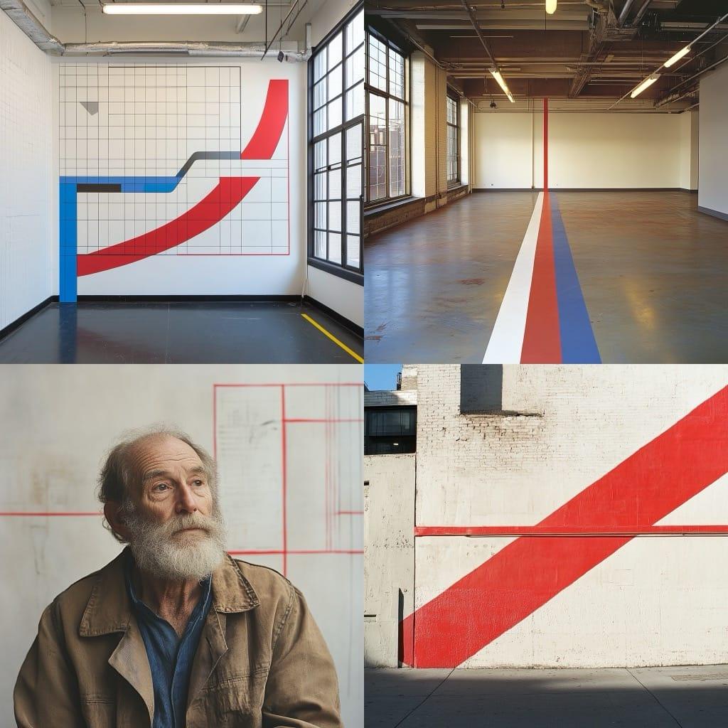 Lawrence Weiner style, Midjourney V6.1, render 1 of 4