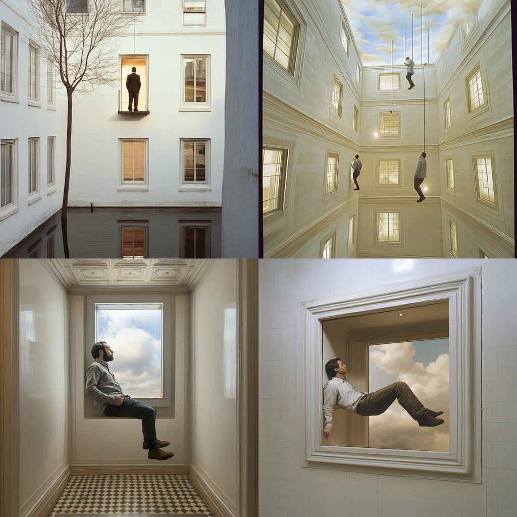 Leandro Erlich style, Midjourney V6.1, render 1 of 4
