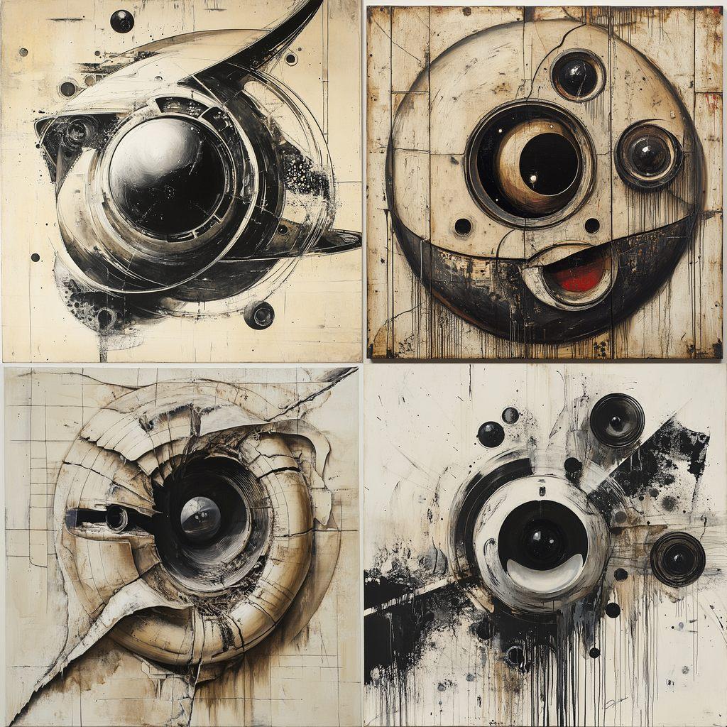 Lee Bontecou style, Midjourney V6.1, render 1 of 4