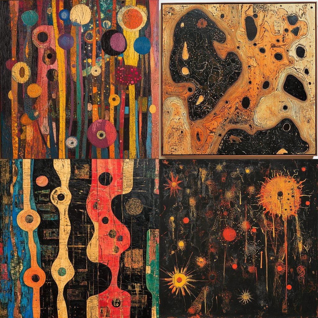 Lee Mullican style, Midjourney V6.1, render 1 of 4