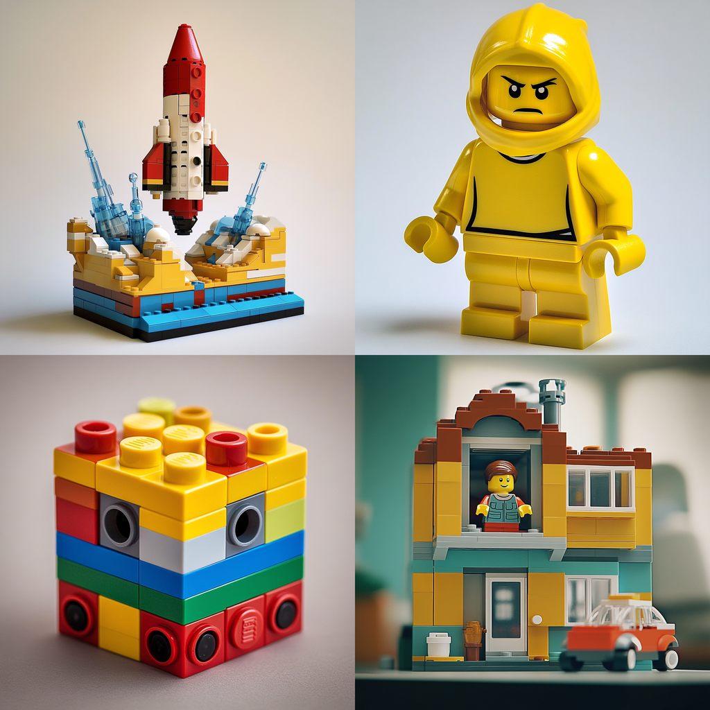 LEGO style style, Midjourney V6.1, render 1 of 4