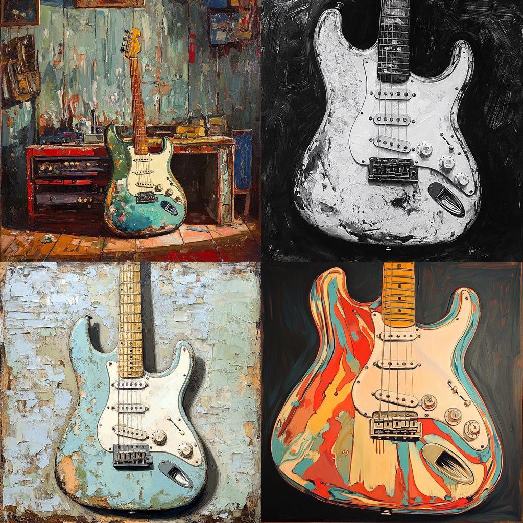 Leo Fender style, Midjourney V6.1, render 1 of 4