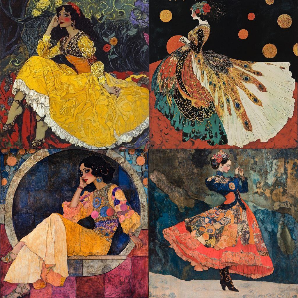 Leon Bakst style, Midjourney V6.1, render 1 of 4