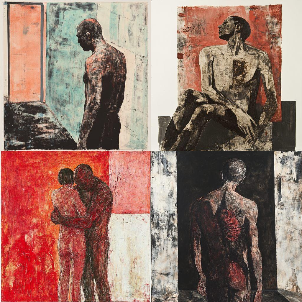 Leon Golub style, Midjourney V6.1, render 1 of 4