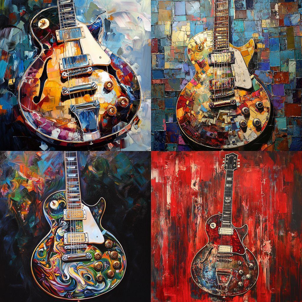 Les Paul style, Midjourney V6.1, render 1 of 4