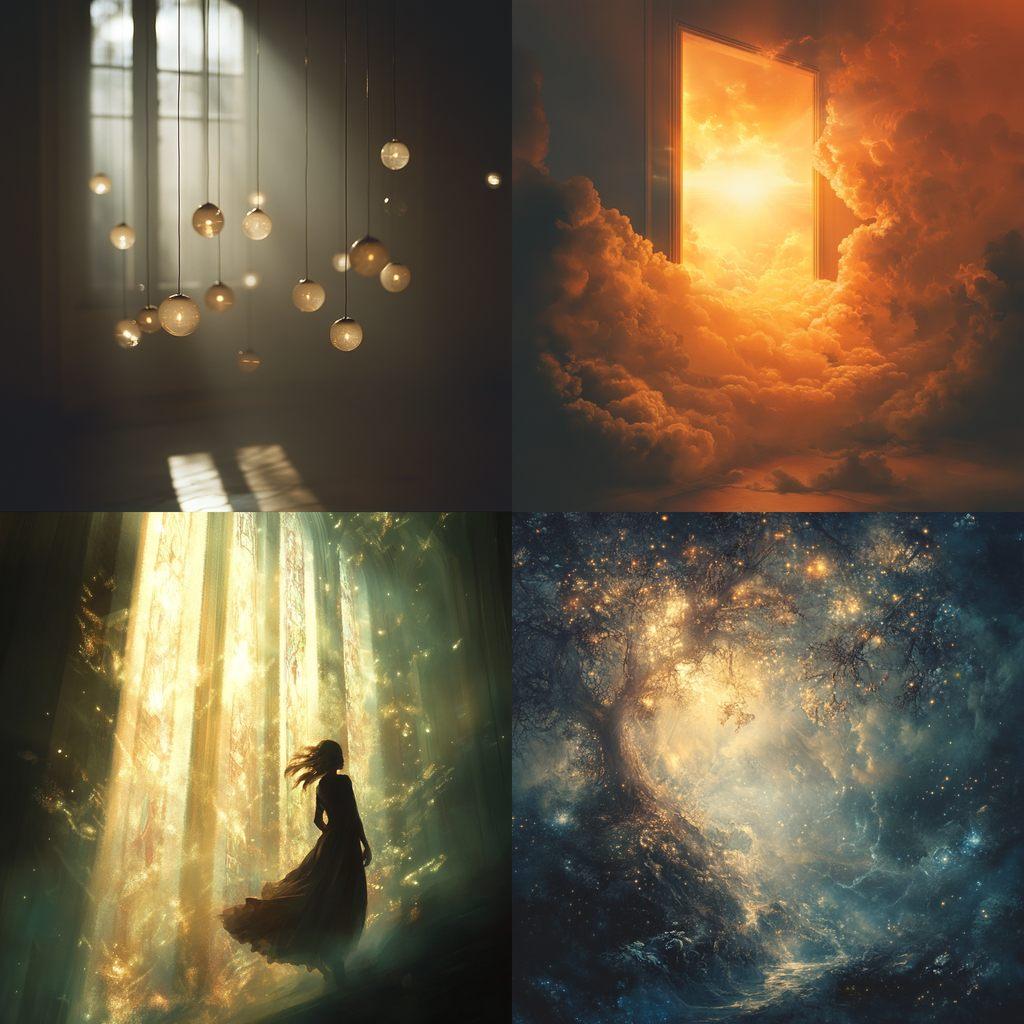 Light atmosphere style, Midjourney V6.1, render 1 of 4