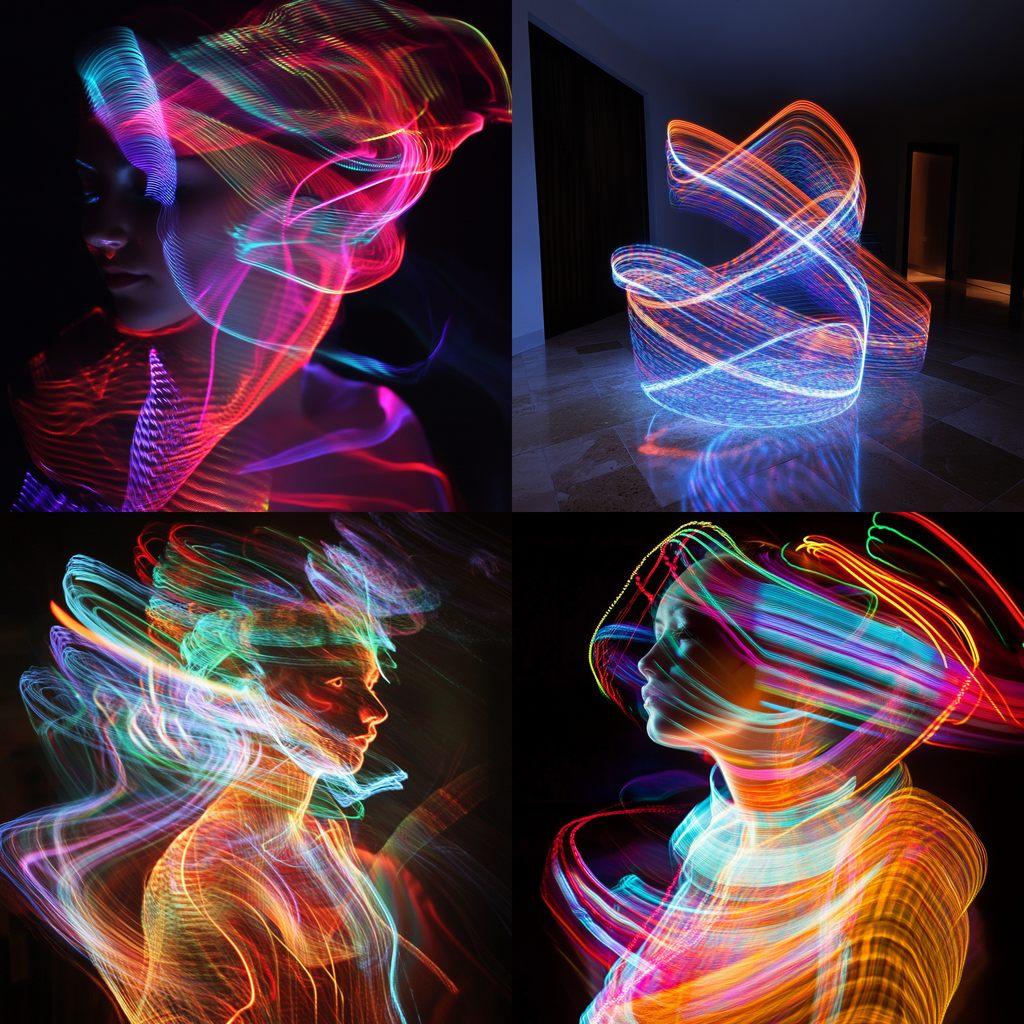 Light painting style, Midjourney V6.1, render 1 of 4