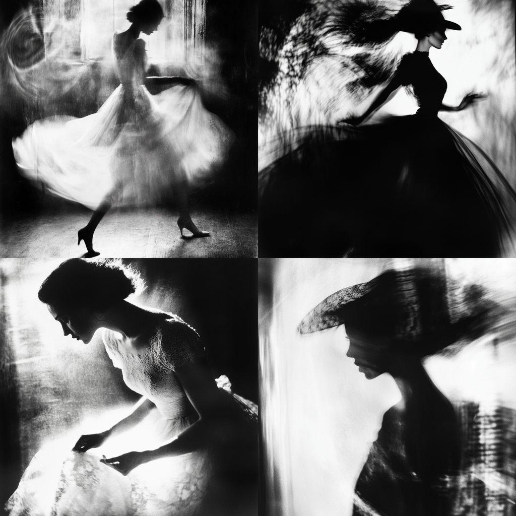 Lillian Bassman style, Midjourney V6.1, render 1 of 4