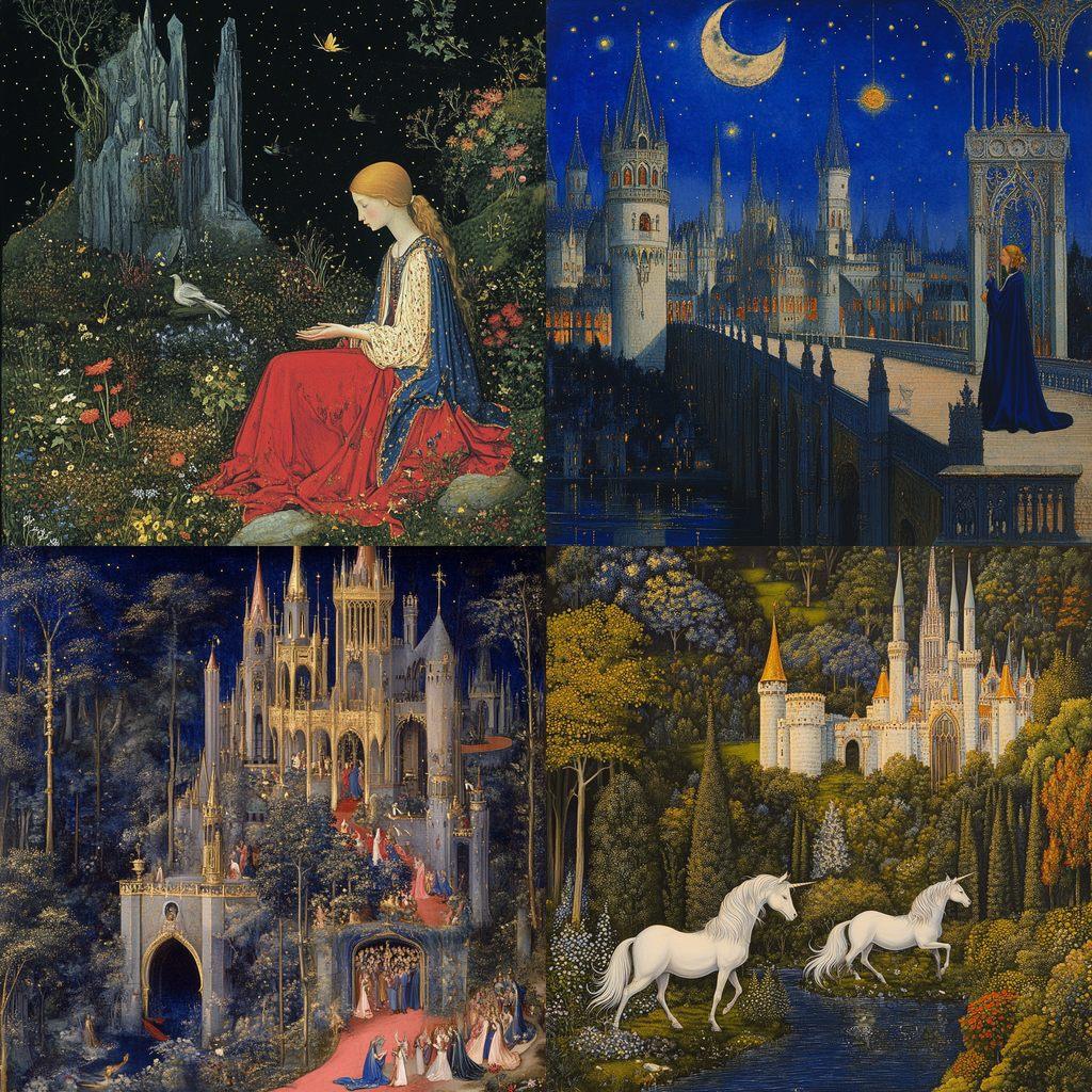Limbourg brothers style, Midjourney V6.1, render 1 of 4