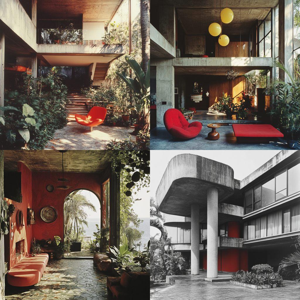 Lina Bo Bardi style, Midjourney V6.1, render 1 of 4